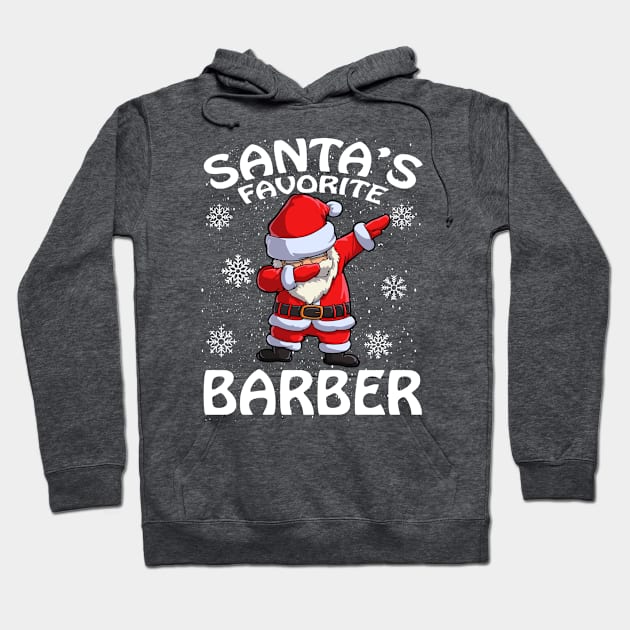 Santas Favorite Barber Christmas Hoodie by intelus